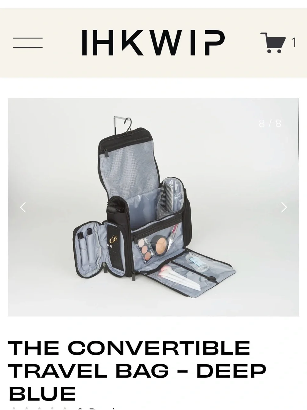 Brand New  Convertible Travel Toiletry Bag with luggage sleeve and cross body